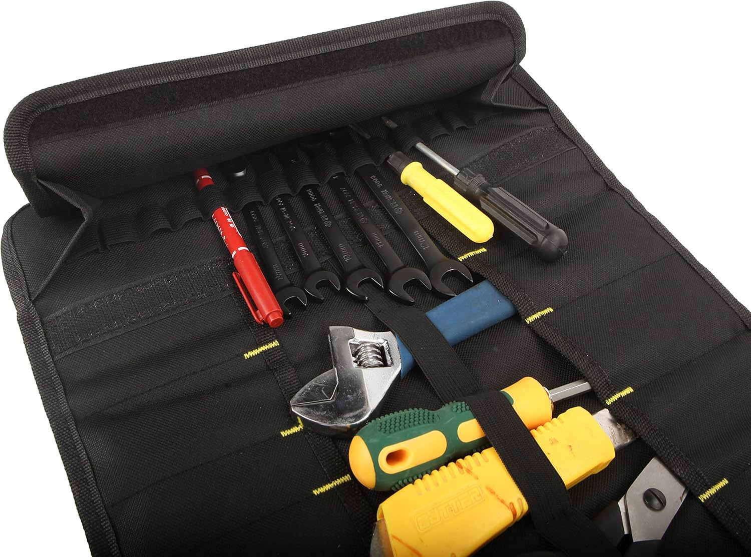 22 Pocket Tool Bag Canvas Wrench Roll up Pouch/Screwdriver Pliers Roller Comp…