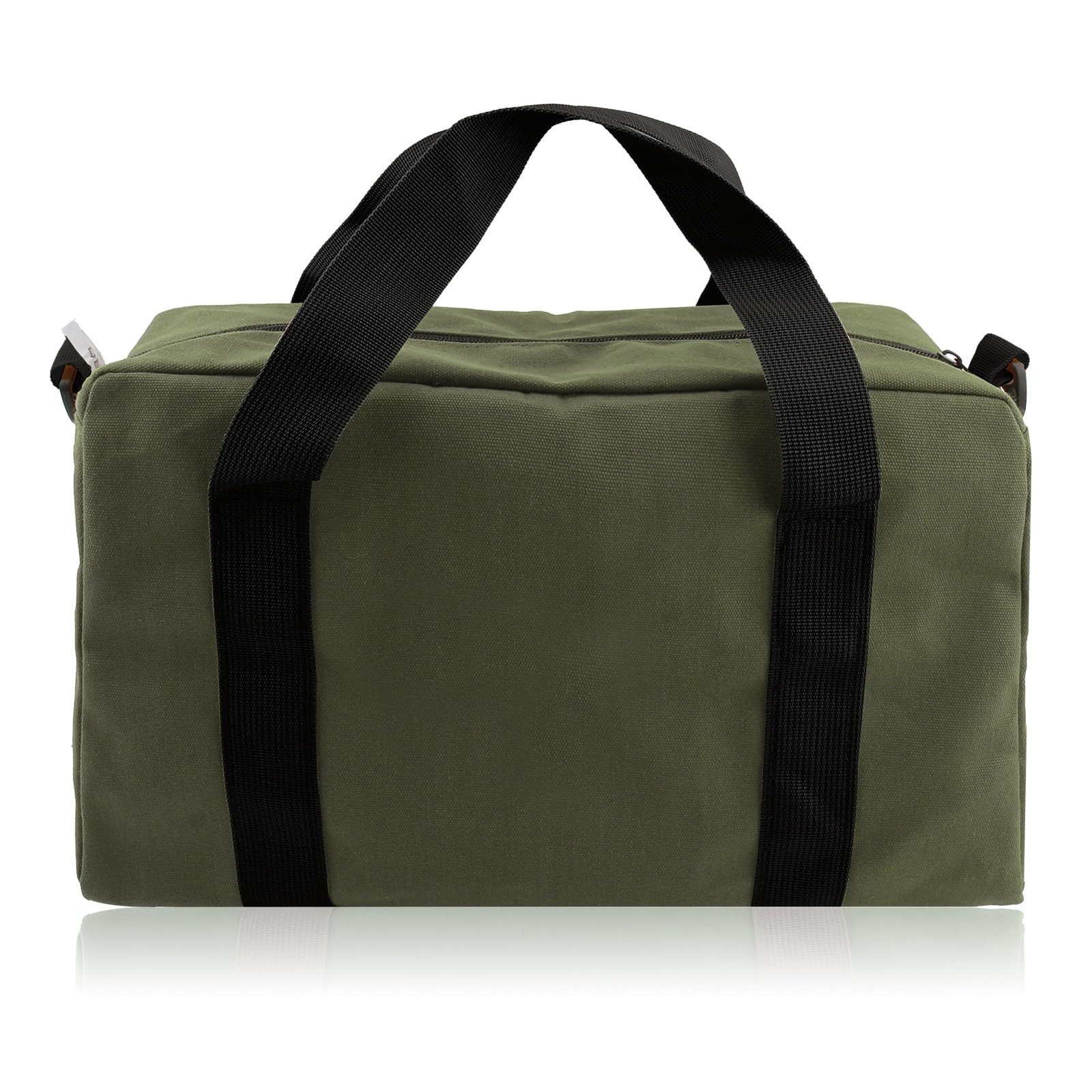 Canvas Tool Bag Wide Mouth Organizer Storage HeavyDuty 12 Inch Army Green