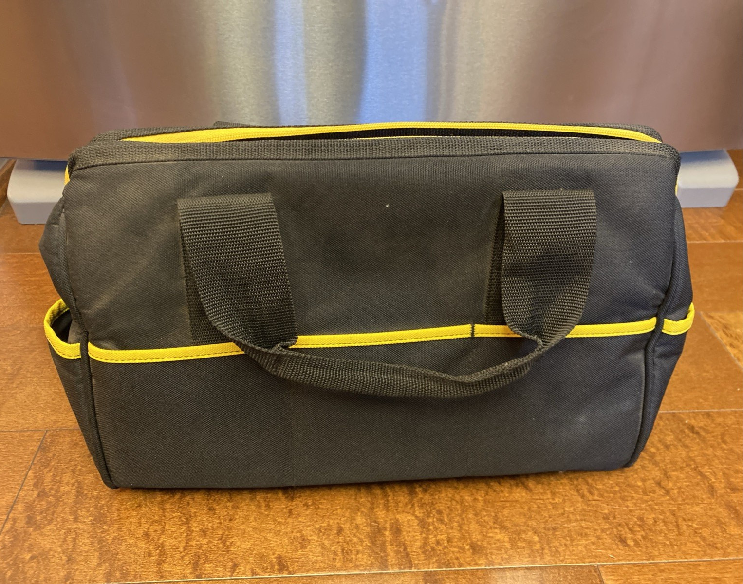 Samsonite Black & Yellow Tool Bag Heavy Duty Canvas Carry Tote 17″x10″x8″