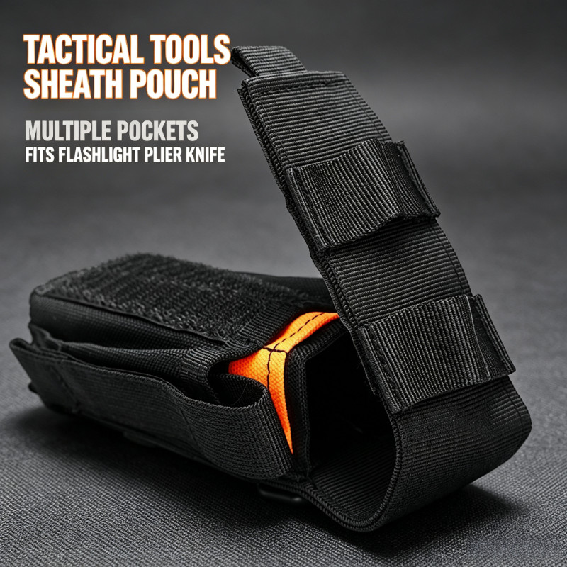 Tactical Molle Multi Pockets Tool Sheath Holder Pouch Black Organizer Tool Pouch