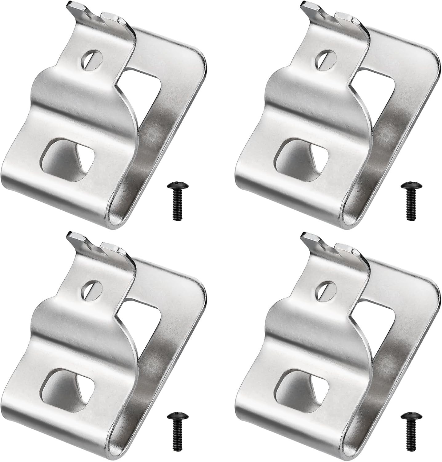 Dewalt Compatible Tool Hooks – 4pcs Stainless Steel Belt Clips with Screws