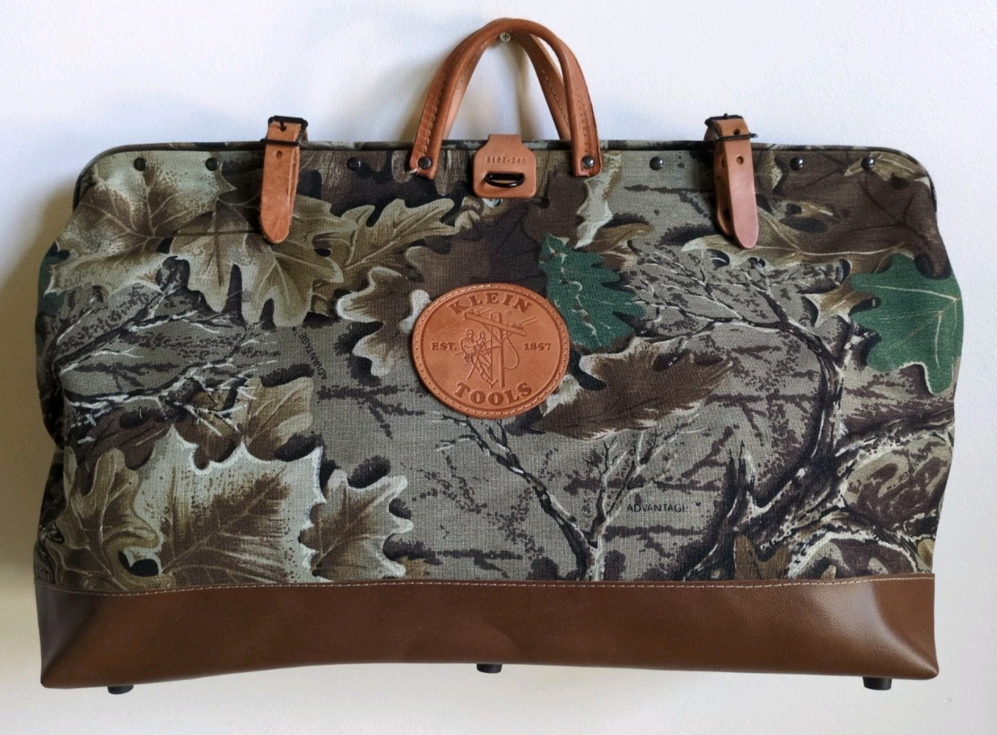Vintage USA Klein Tools Canvas Cordura 24″ Bag Advantage Camo 5102-24C Lineman