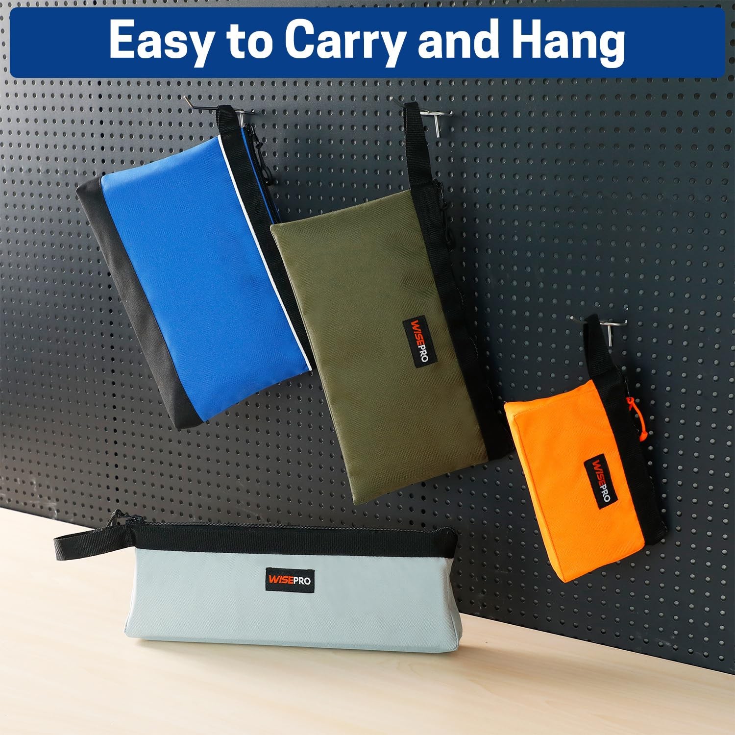 Zipper Tool Pouches MultiPurpose Utility Bags For Hardware Screws Pliers