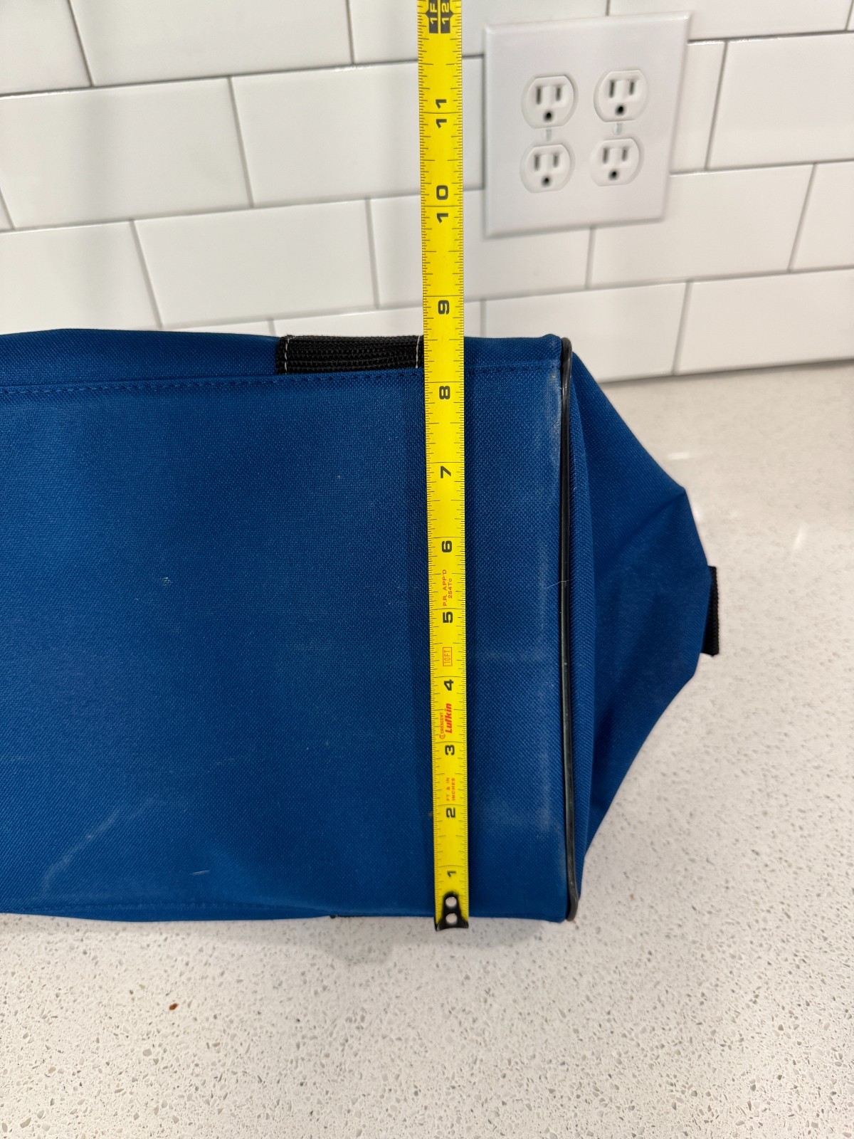 Bosch Tool Bag Medium Blue Contractor Canvas Zip 13″ with Handles Wide Mouth