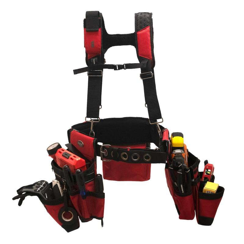 Bucket Boss 55185-RD Red Framer’s Tool Belt with Suspenders.