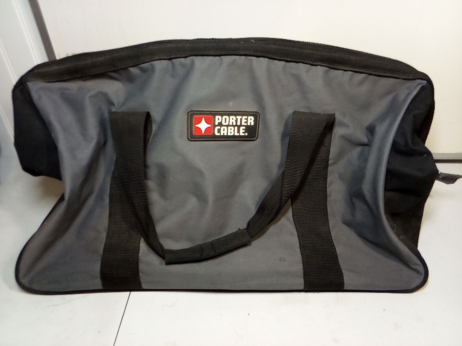 Porter Cable Heavy Duty Tool Tote Bag Zippered 16 X 10 X 12 Gray / Black