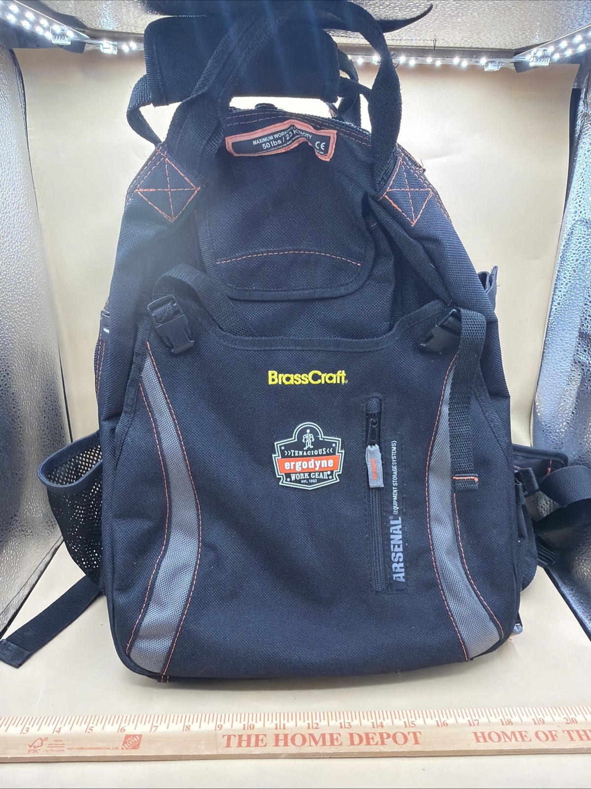 Ergodyne Arsenal 5843 Tool Backpack Dual Compartments Black Regular