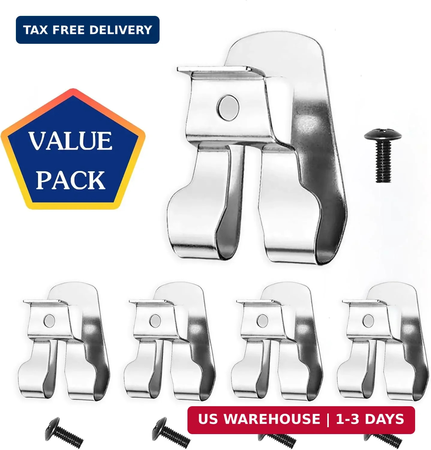 5 Pack 633586002 Belt Clip Hook Compatible with Ryobi and Ridgid 18V Tools 63618