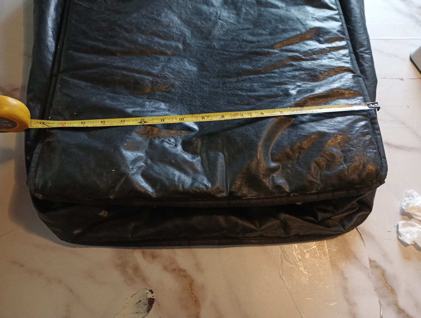 Saw Textiles Black Carrying Bag Faux Leather