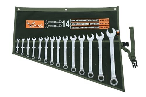 Wrench Roll Organizer Metric & Standard Tool Set Pouch Bag Handmade,Heavy Weight
