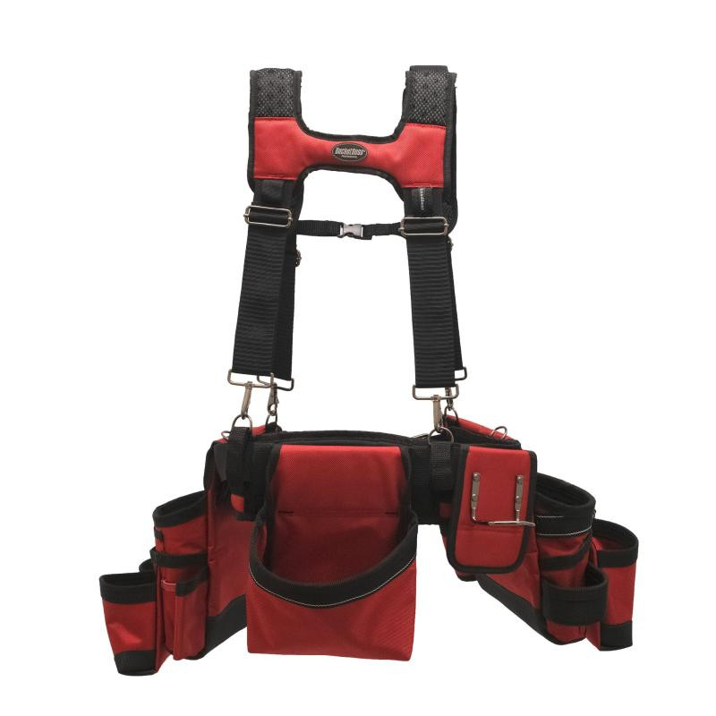 Bucket Boss 55185-RD Red Framer’s Tool Belt with Suspenders.