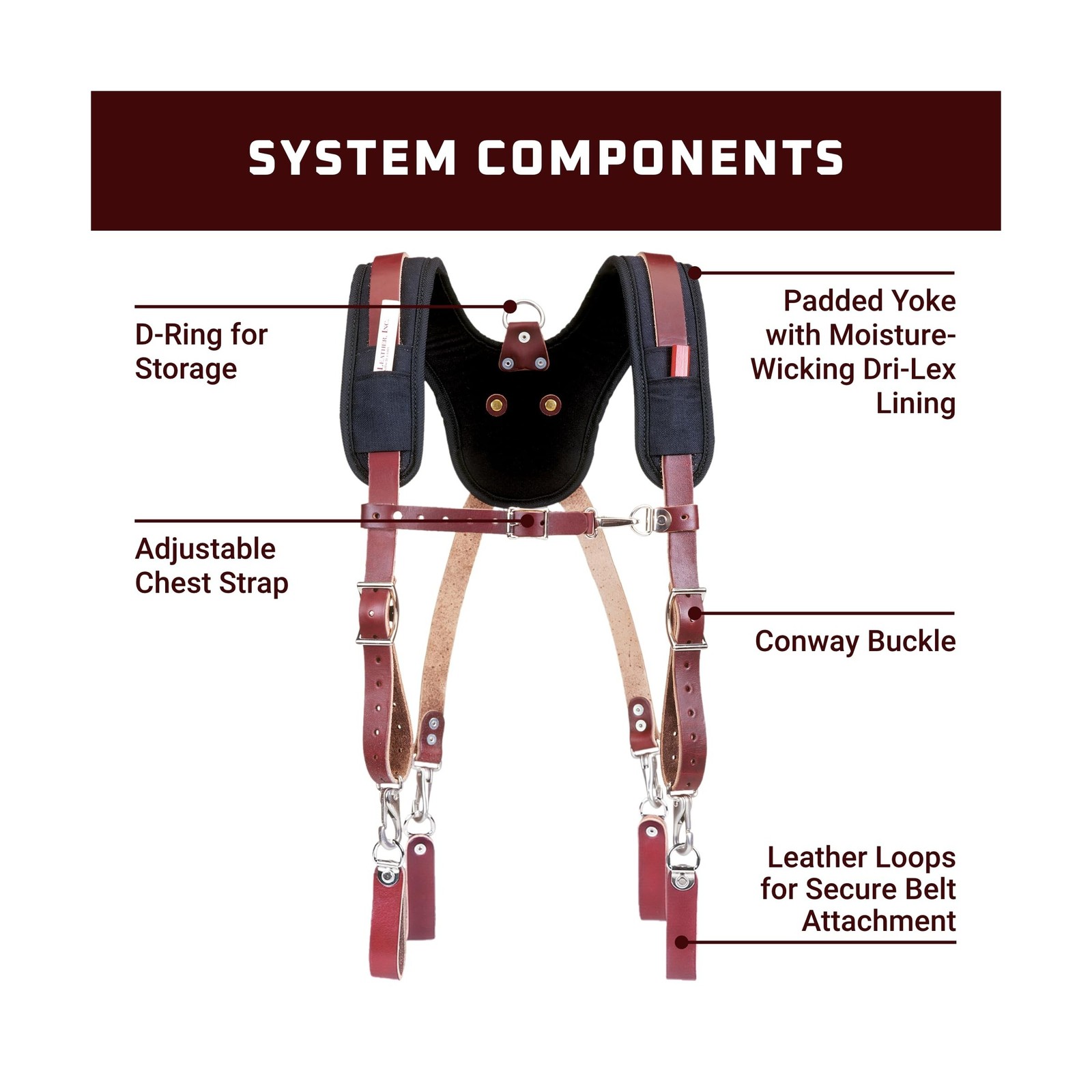 Occidental Leather Stronghold Suspension System – Comfortable, Secure Fit – I…
