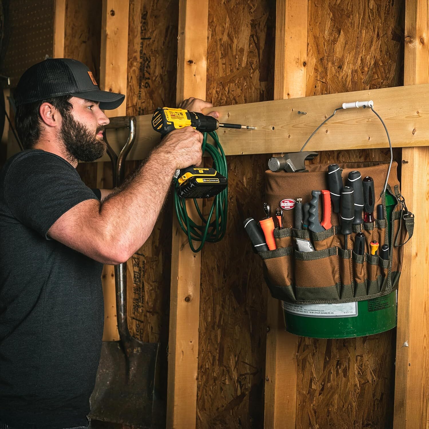 Bucket Boss The Bucketeer Tool Organizer For 5 Gallon Bucket Brown 10030