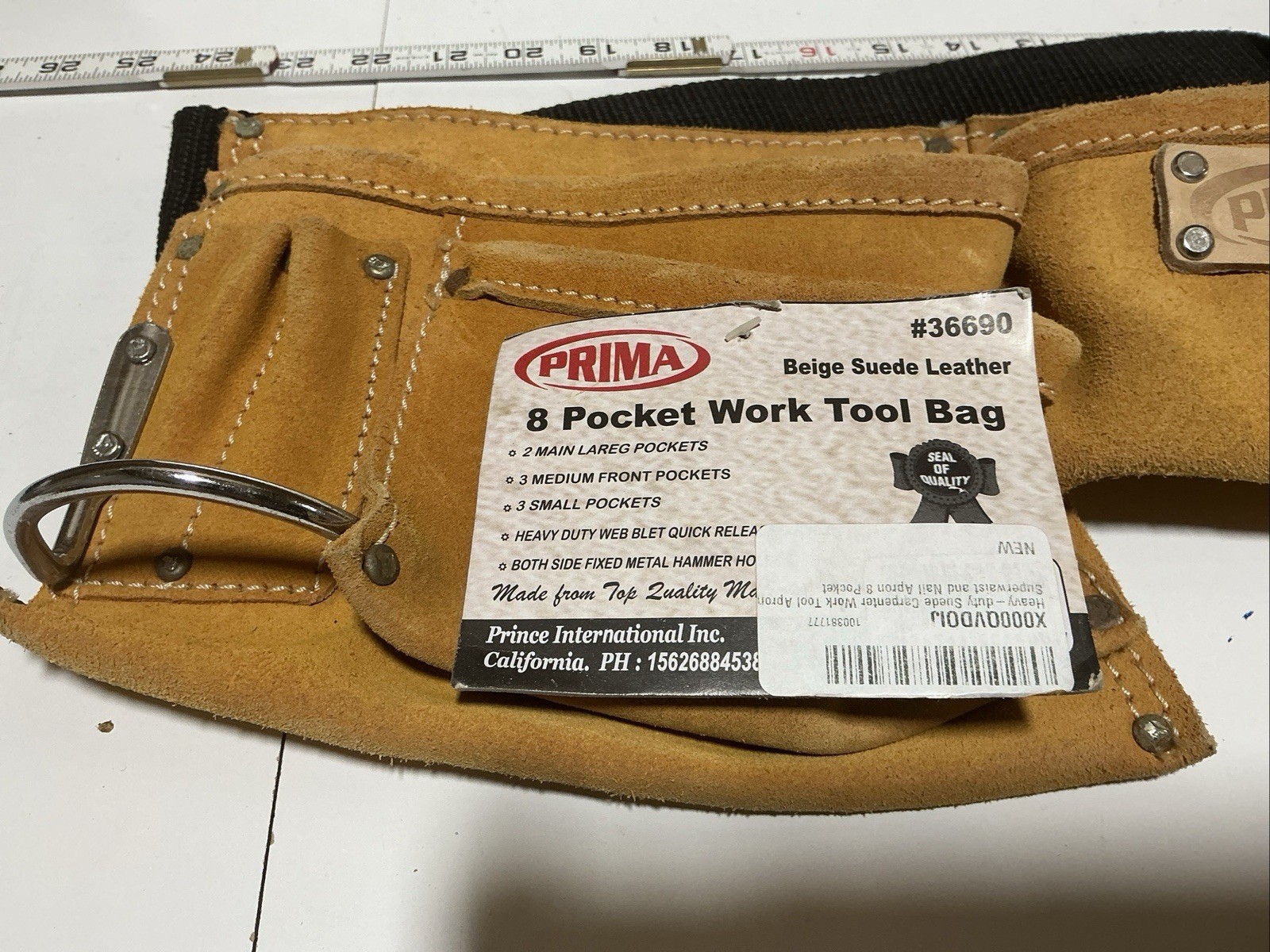 PRIMA 8 POCKET WORK TOOL BAG