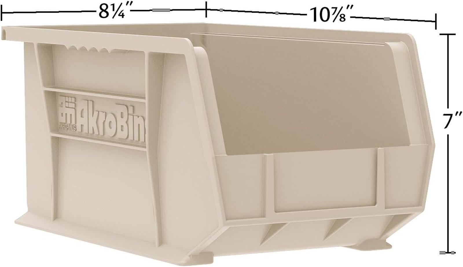 Stackable Plastic Storage Bins 11 Inch Blue for Garage Pantry Craft Organization