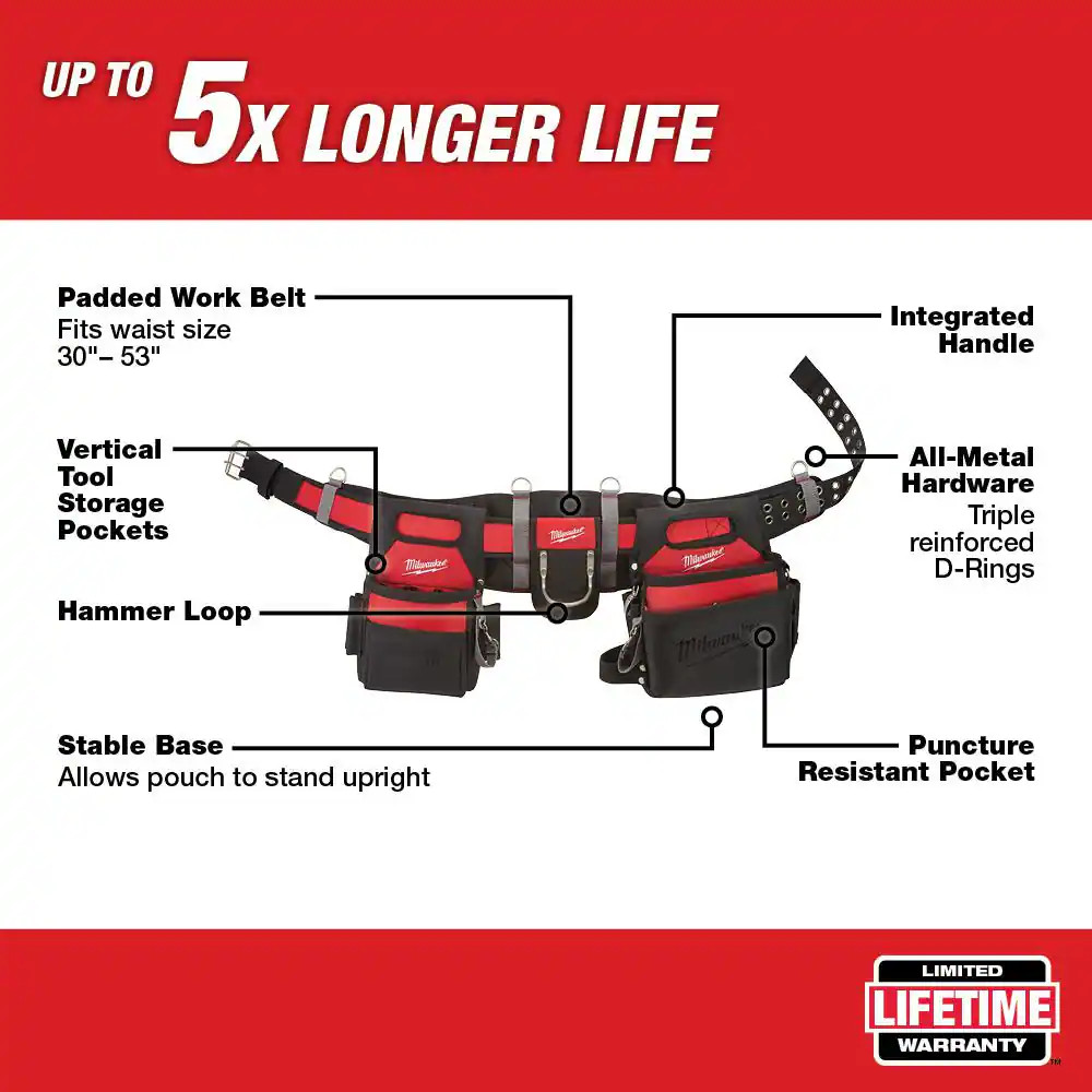Electrician’S Work Waist Tool Belt and 1000-Volt Insulated Screwdriver Set (10-P