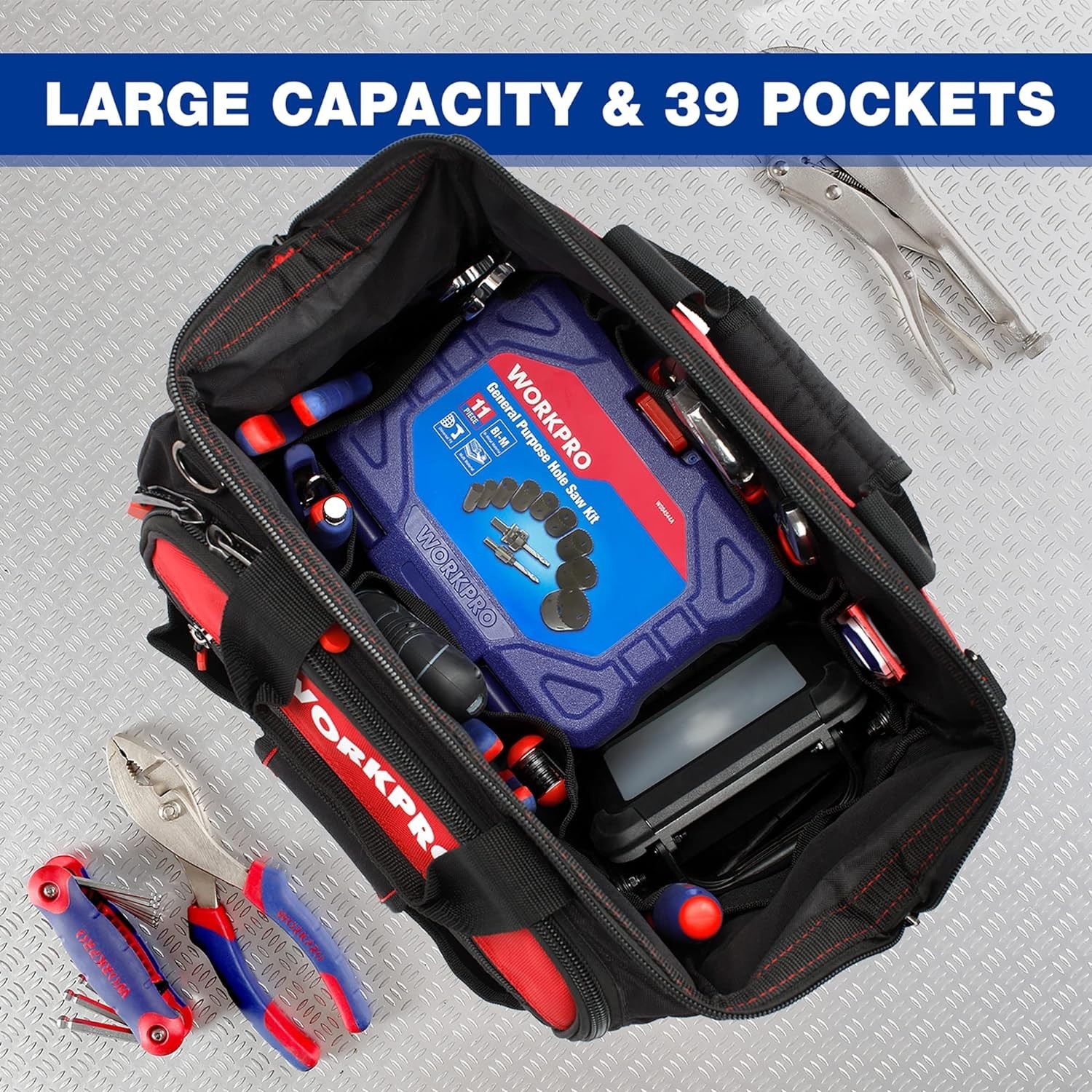 16″ Tool Bag with Adjustable Shoulder Strap