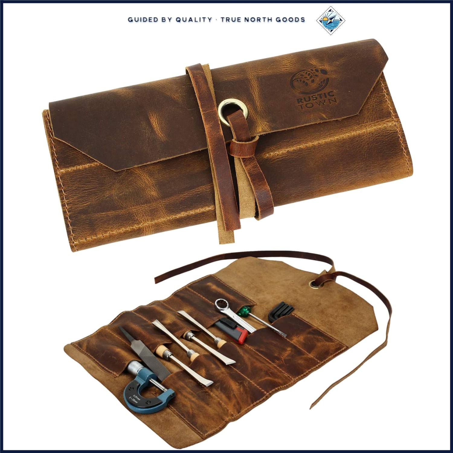 Perfect Father’s Day Gift: Leather Tool Roll Organizer