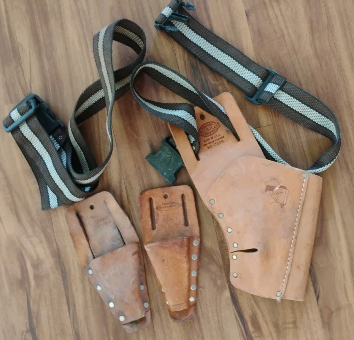 Nicholas Top Grain Cowhide 1720R Leather Drill Holder Pouch & Pliers Sheath