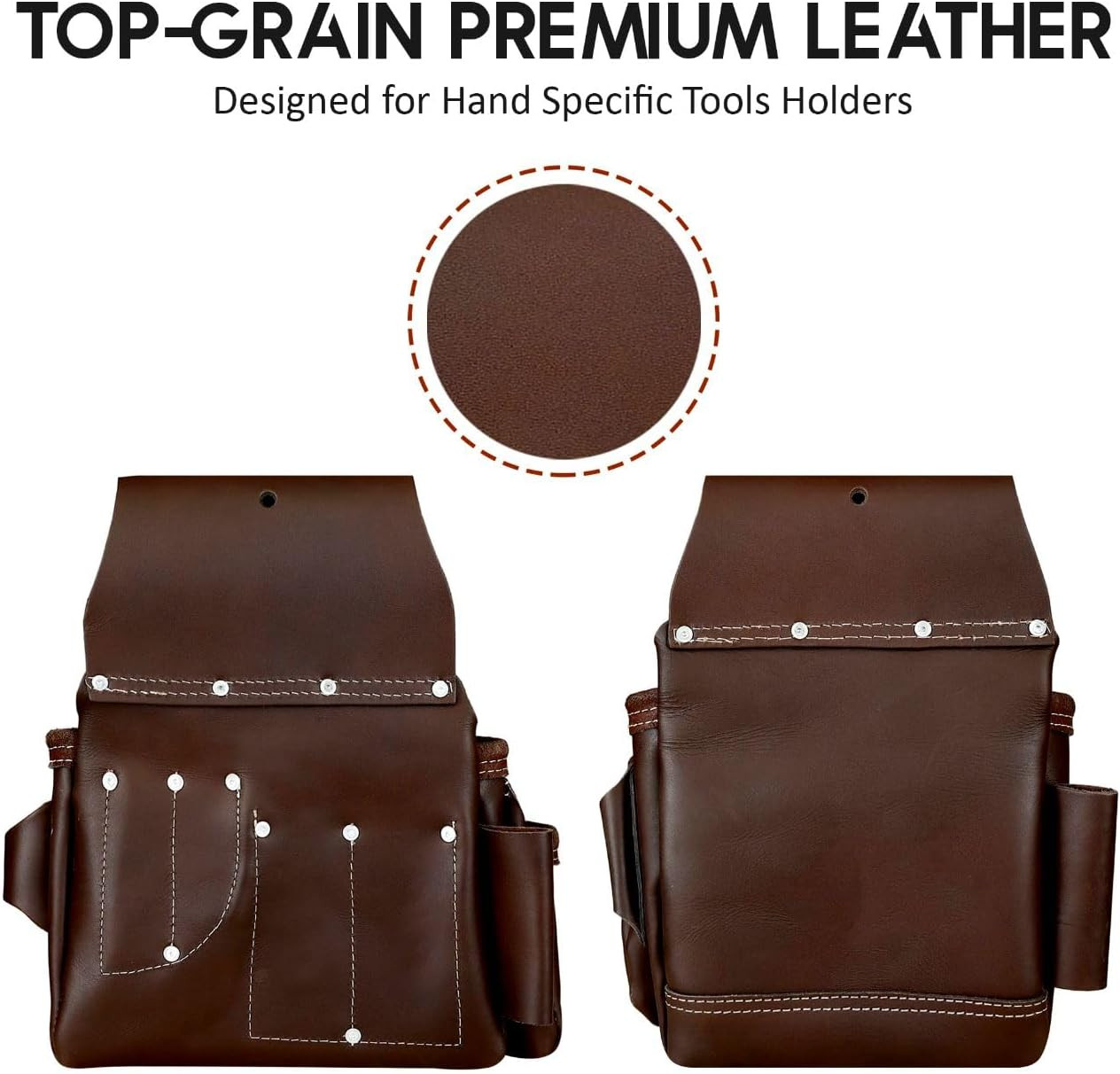 Ap-Leather PRO-19 100% Genuine Full Grain Leather Tool Belt/Pouch/Bag, Tool Belt