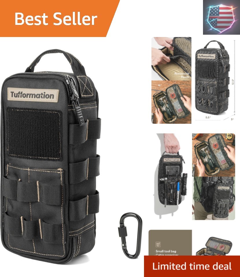 Heavy Duty Small Tool Bag Pouch Portable Utility Organizer Case with Zipper H..,