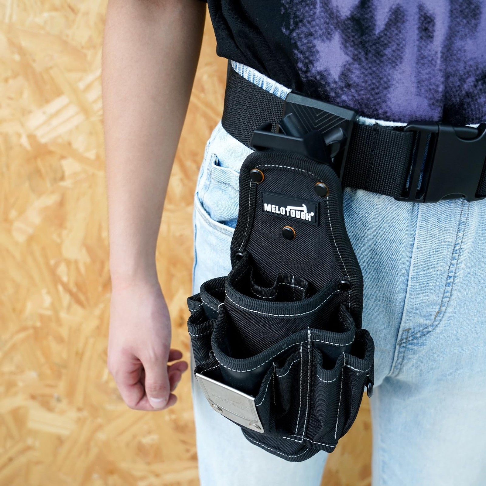 Small Pocket Tool Belt Pouch With Quick Release Clip Holder Organizer Bag