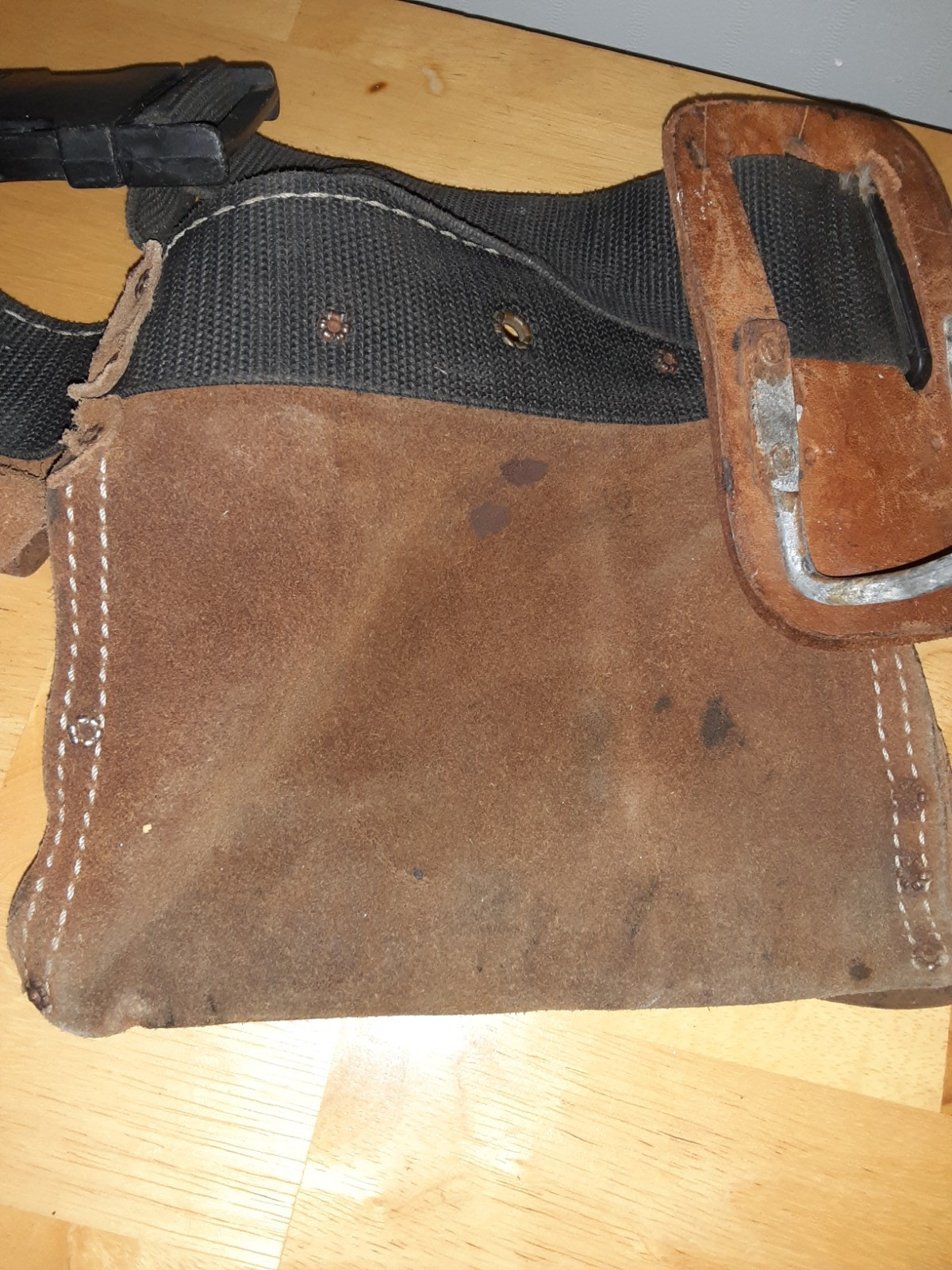 Custom Leather Craft CLC 370X3 Heavy Duty Brown Suede Tool Belt W/Hammer Hook
