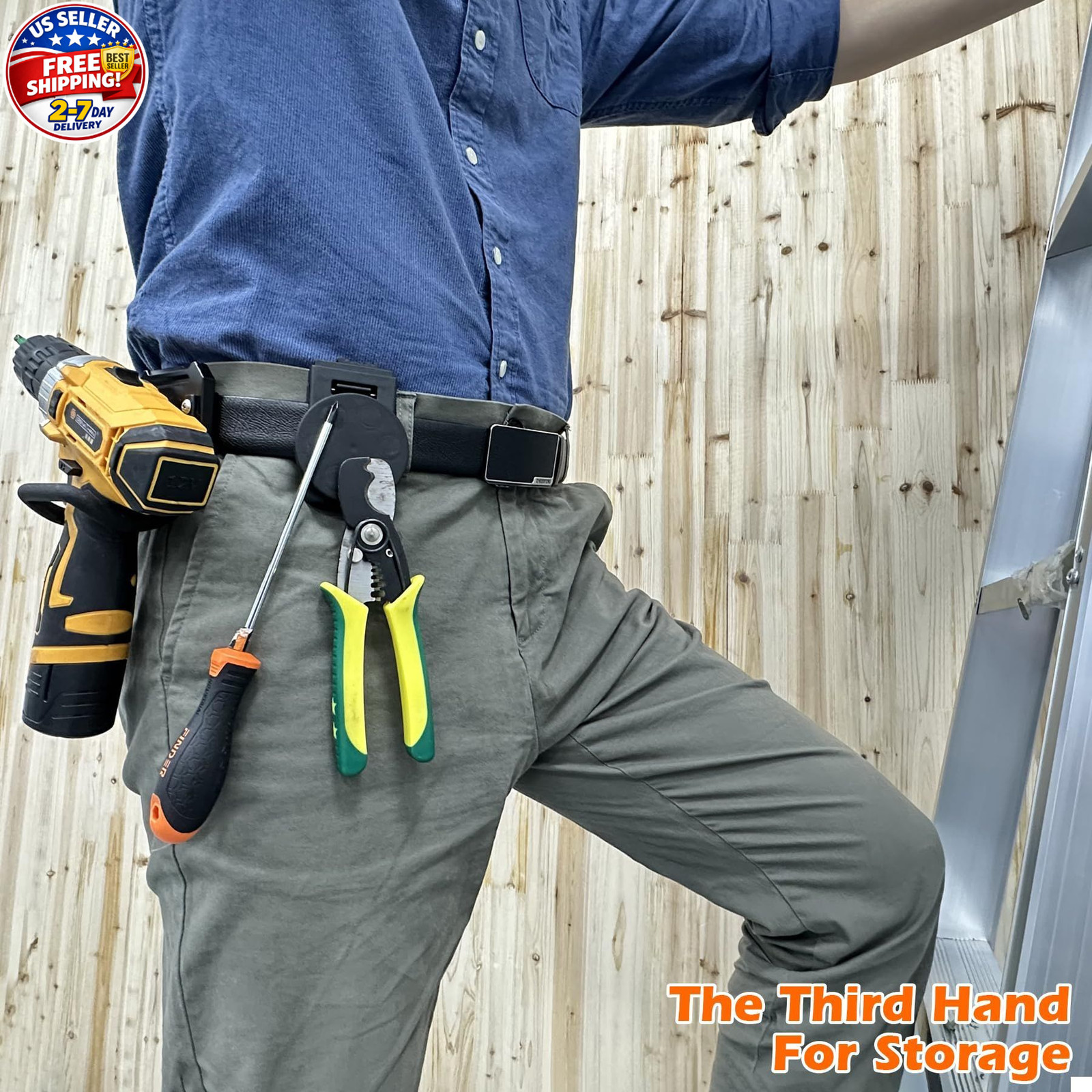 Tool Holster Belt Clip, Heavy-Duty Magnetic Tool Holder for Belt Clip, Anti-Slip