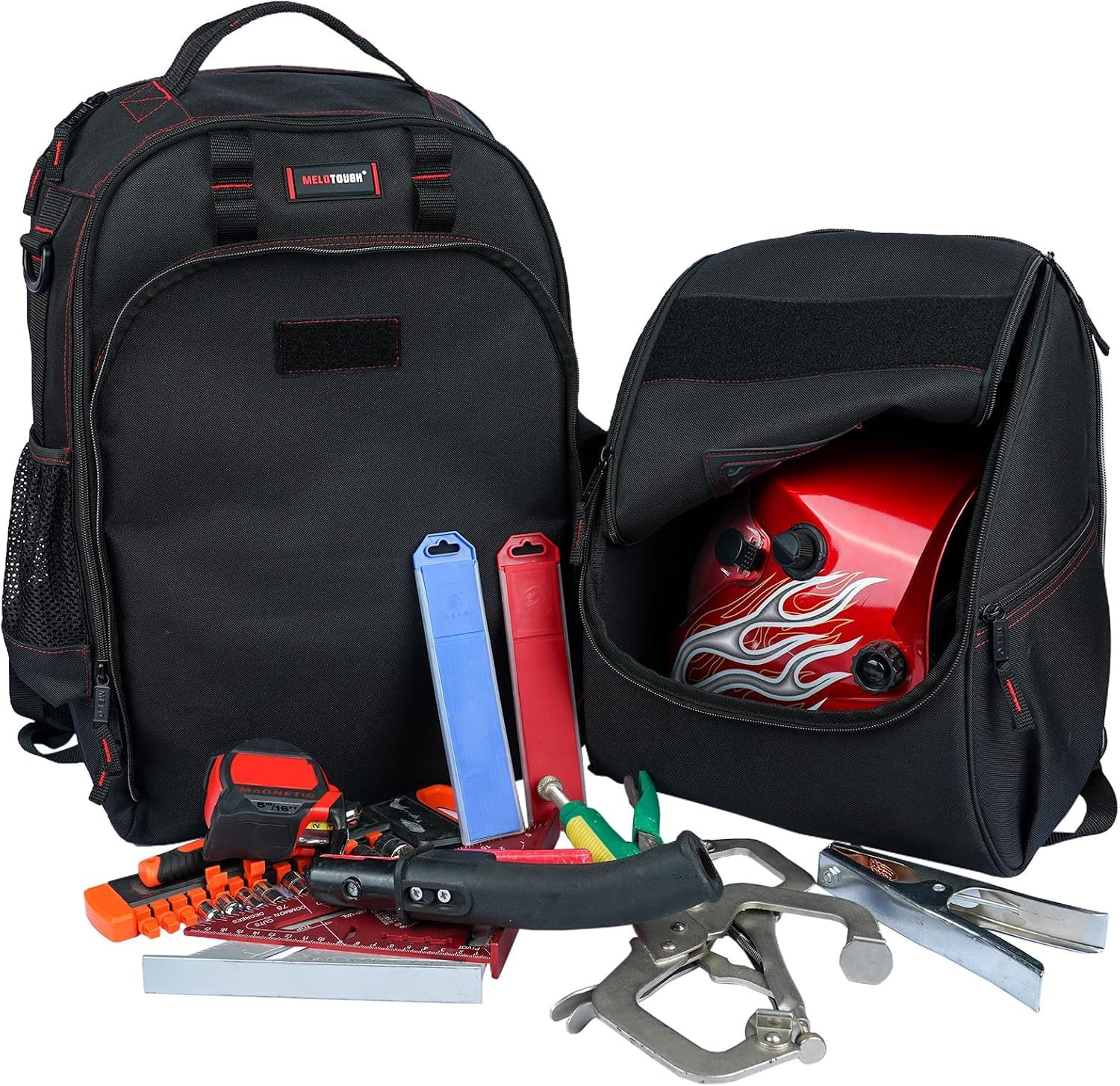 Welding Tool Backpack for Tools and Helmet Extreme Gear Pack with Large Capacity