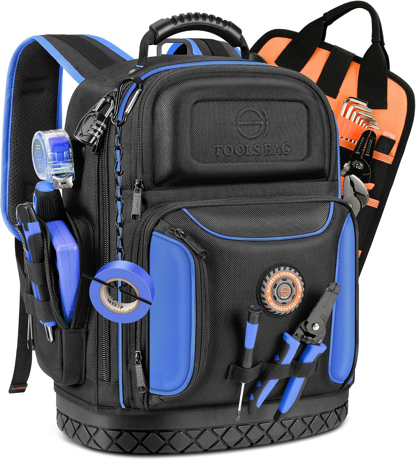 Tool Backpack Bag, Durable Electrician Backpack Tool Bag for HVAC with Waterproo