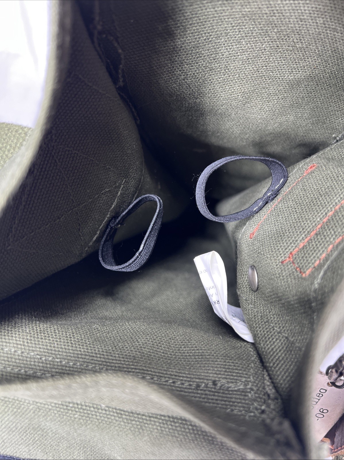 Park B. Smith Sage Green Canvas & Leather Single Utility Cargo Wine Bottle Bag