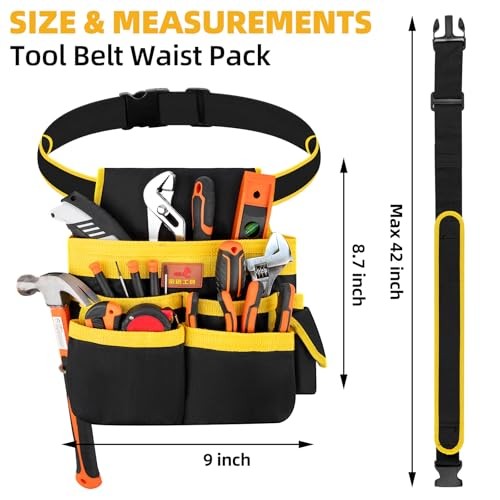 Tool Belt for Men, Professional Toolbelt Pouches with Quick Access Style A