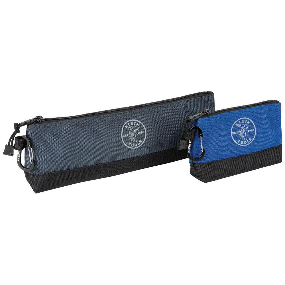7 In And 14 In Multi Size Zipper Tool Bags Stand Up Storage 2 Pack Klein Tools