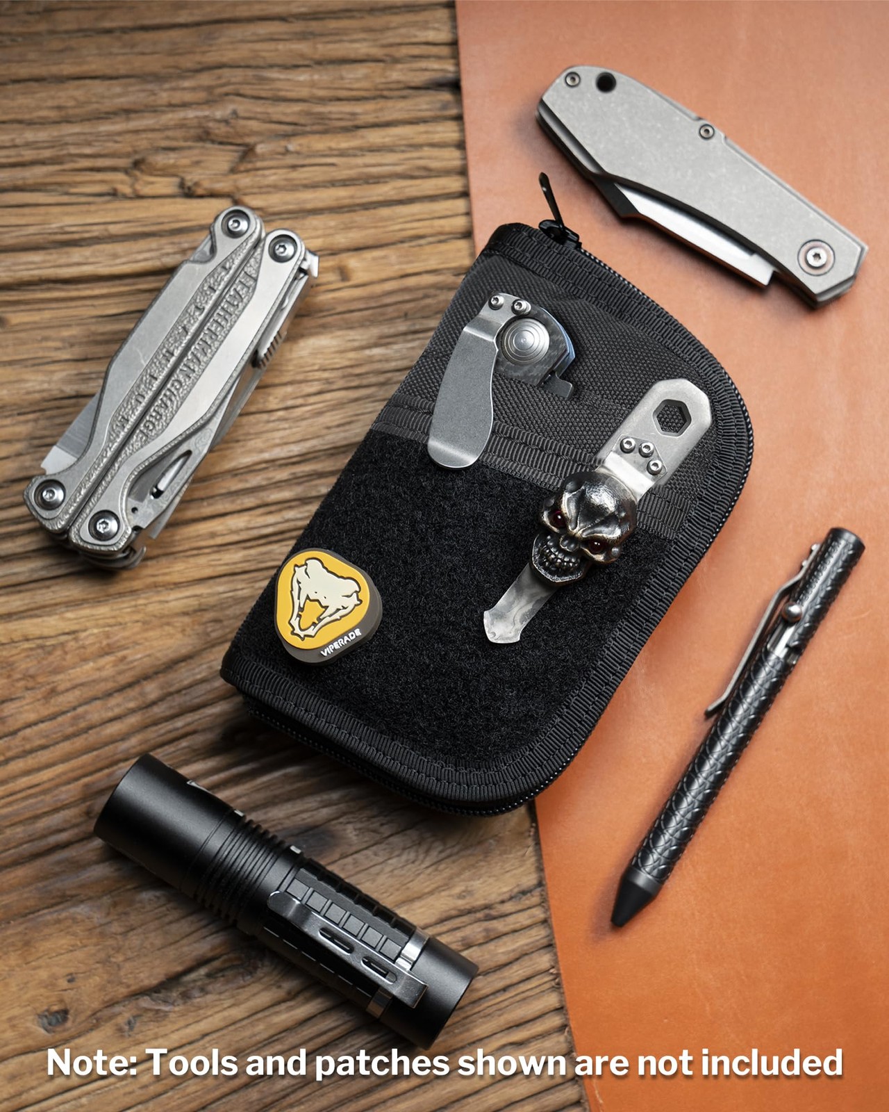 VE10 EDC Pouch Small Pocket Tool Pouch with 10 Compartments, Men’s Pocket Org…