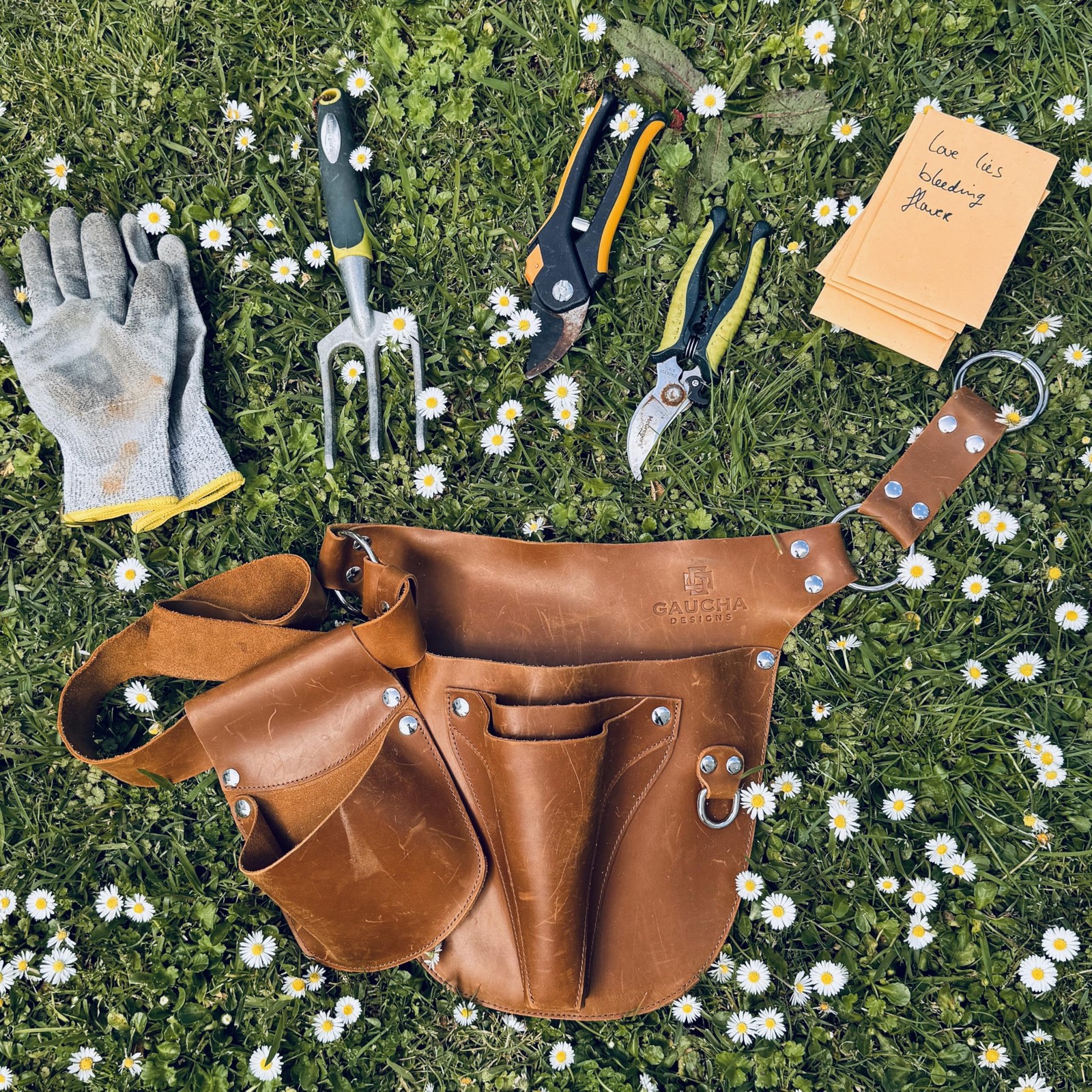 Leather Garden Tool Belt – Gardening gifts for women- Utility belt – Garden T…