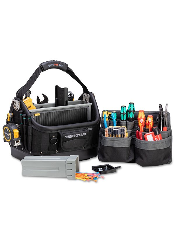 Veto Pro Pac TECH OT-LC BLACKOUT Open Top Tool Bag, VPP10790