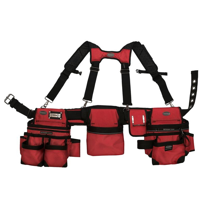 Bucket Boss 55185-RD Red Framer’s Tool Belt with Suspenders.