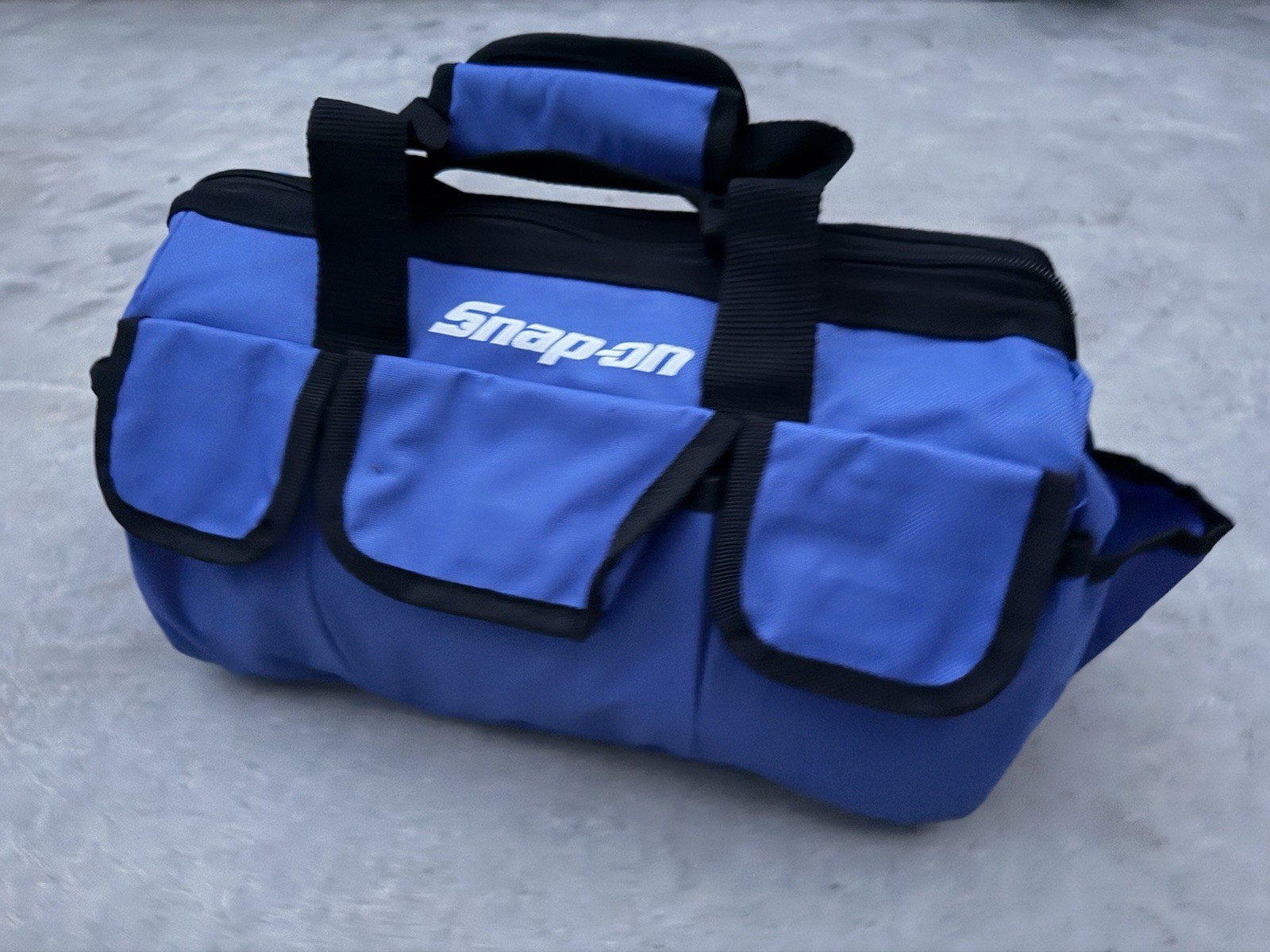 Snap On Tools Large Tool Bag Travel Carry Case Snap-On Racing Tool Blue