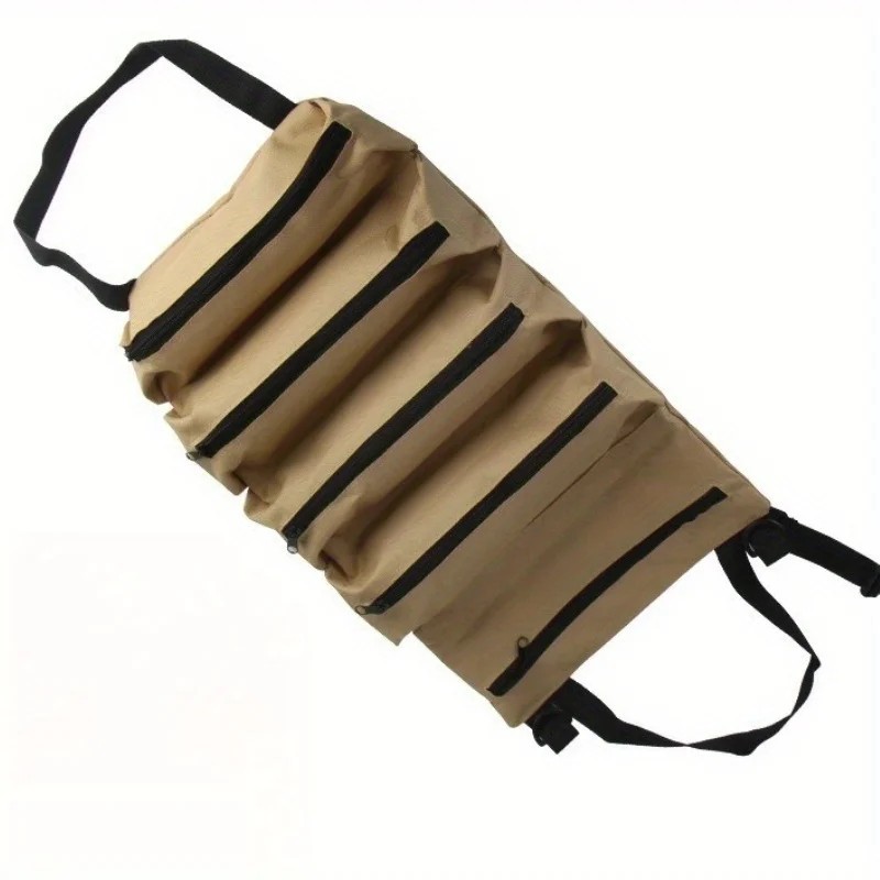 1pc Heavy-Duty Roll-Up Tool Bag Oxford Cloth Multi-Pocket Tool Organizer – NEW