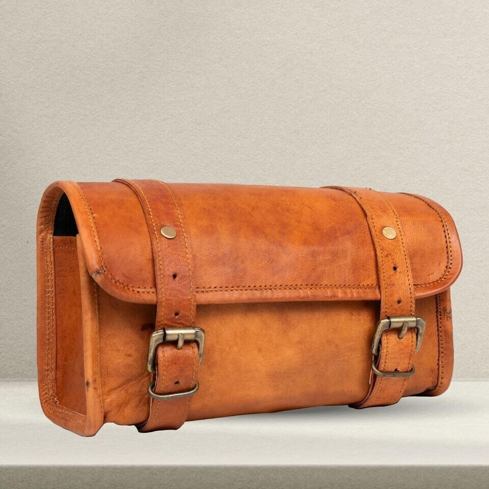 Handmade Genuine Leather Handle Saddle Bag Utility Tool kit Best Christmas Gift