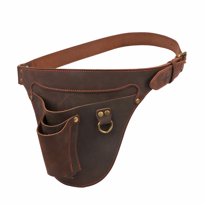 TOURBON Leather Florist Tool Storage Belt Bag Garden Pliers Waist Holster