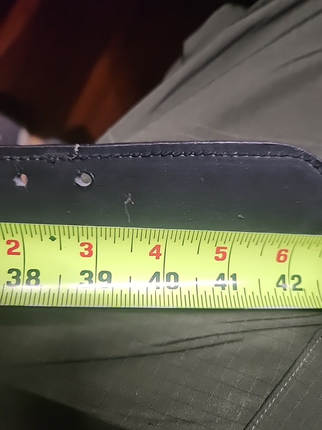 Leather / Nylon Heavy Duty Work Belt Black 2″ Wide 39″ to Last Hole