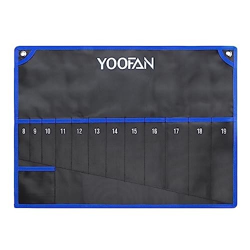 Wrench Roll Up Pouch 12 Pocket Metric 1680D Waterproof Fabric Tool Organizer