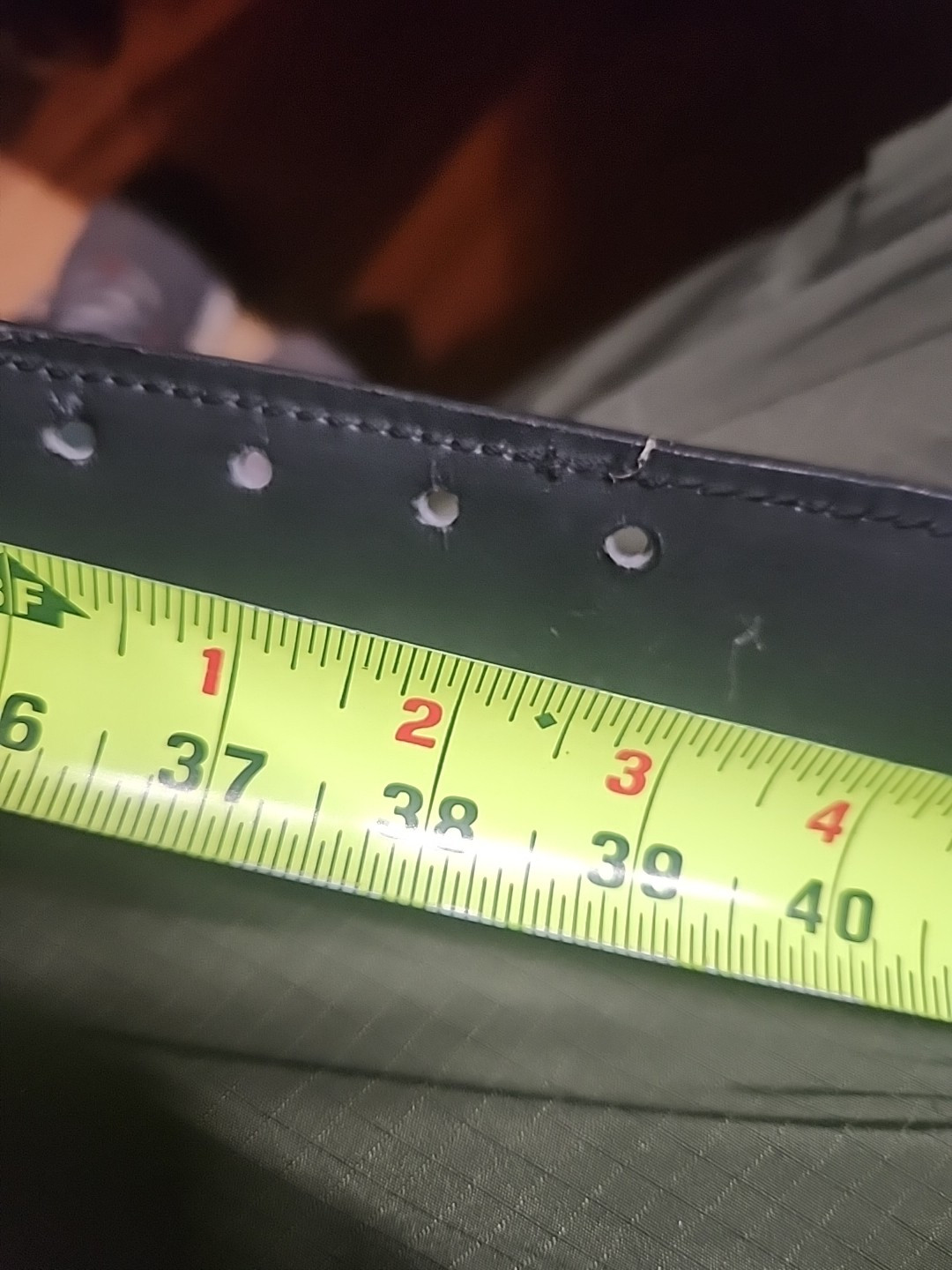 Leather / Nylon Heavy Duty Work Belt Black 2″ Wide 39″ to Last Hole