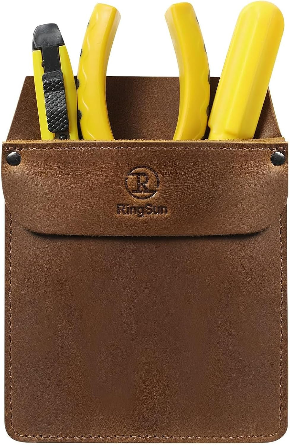 Genuine Leather Pocket Protector for Men for Tools Pens, Handmade Durable Jeans