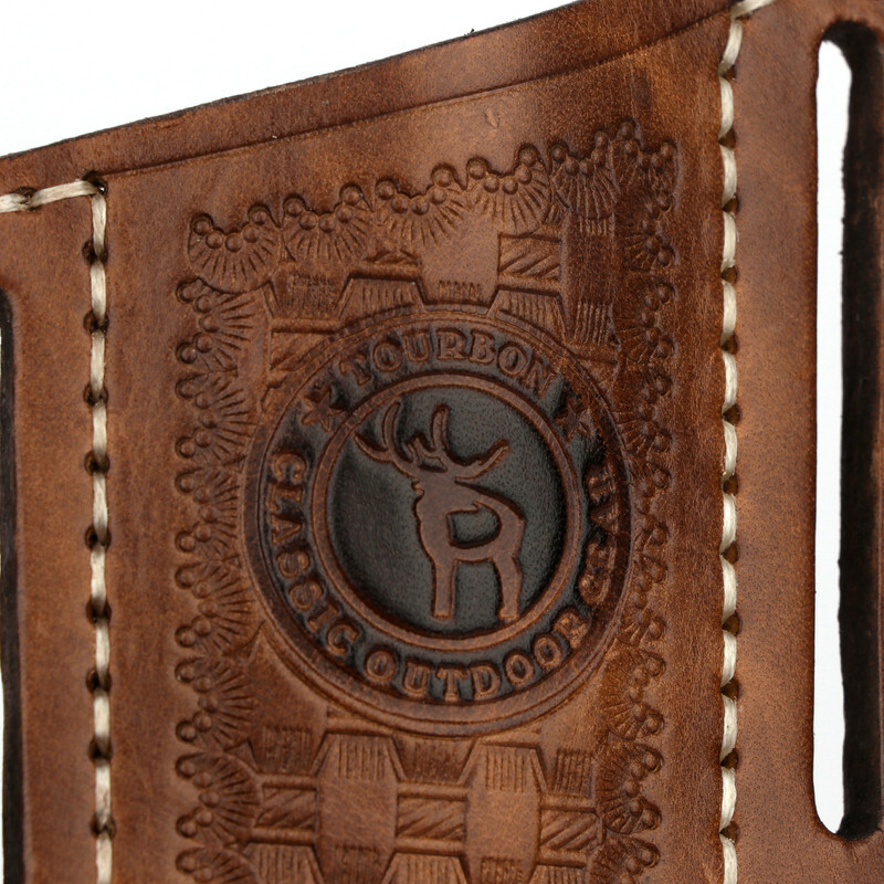 TOURBON Leather Mini Pockets Folding Knife Belt Pouch Tool Carry Sheath Cover US
