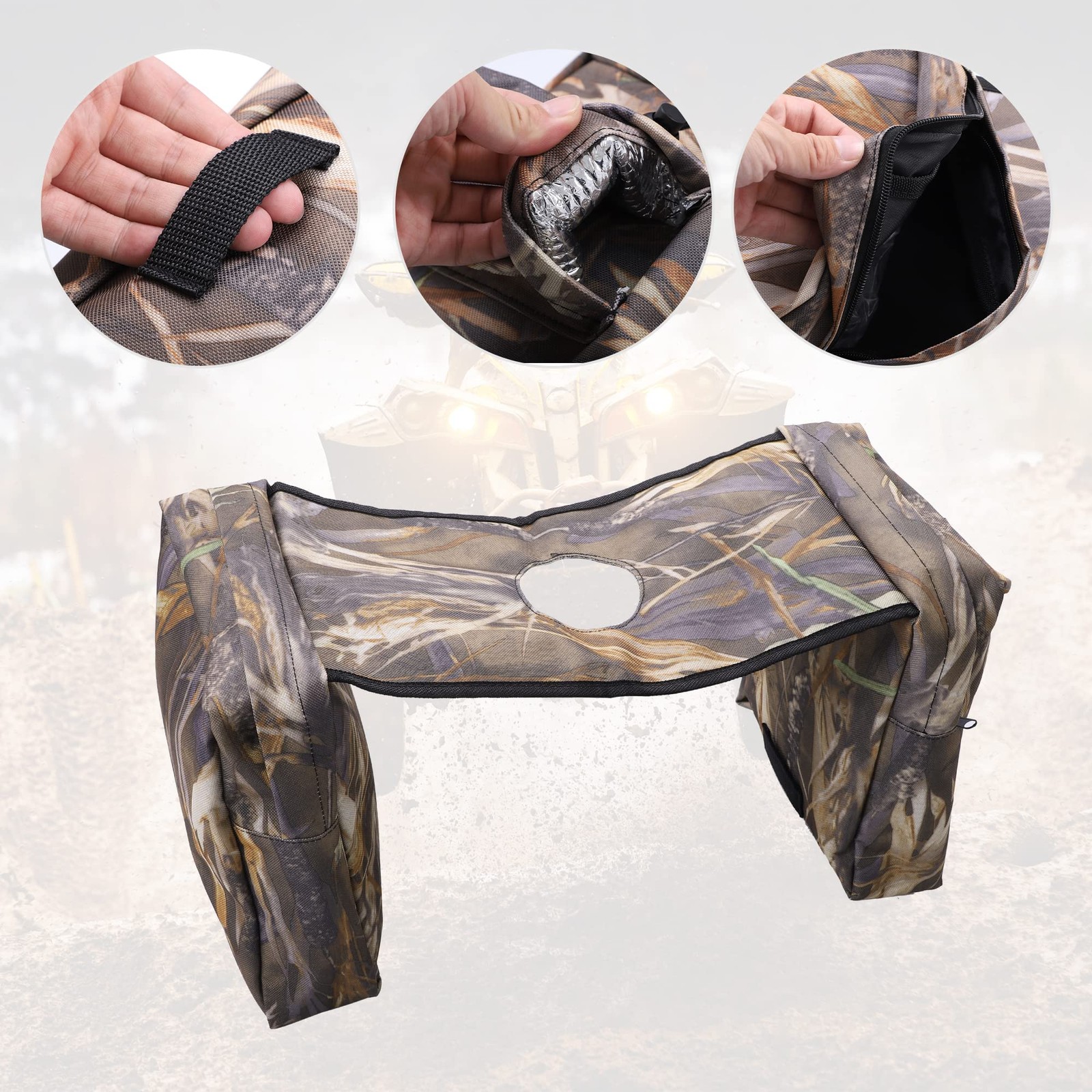 X AUTOHAUX 1-Pack Quad ATV 4-Wheeler Saddlebags Cargo Pouch Storage UTV Motor…