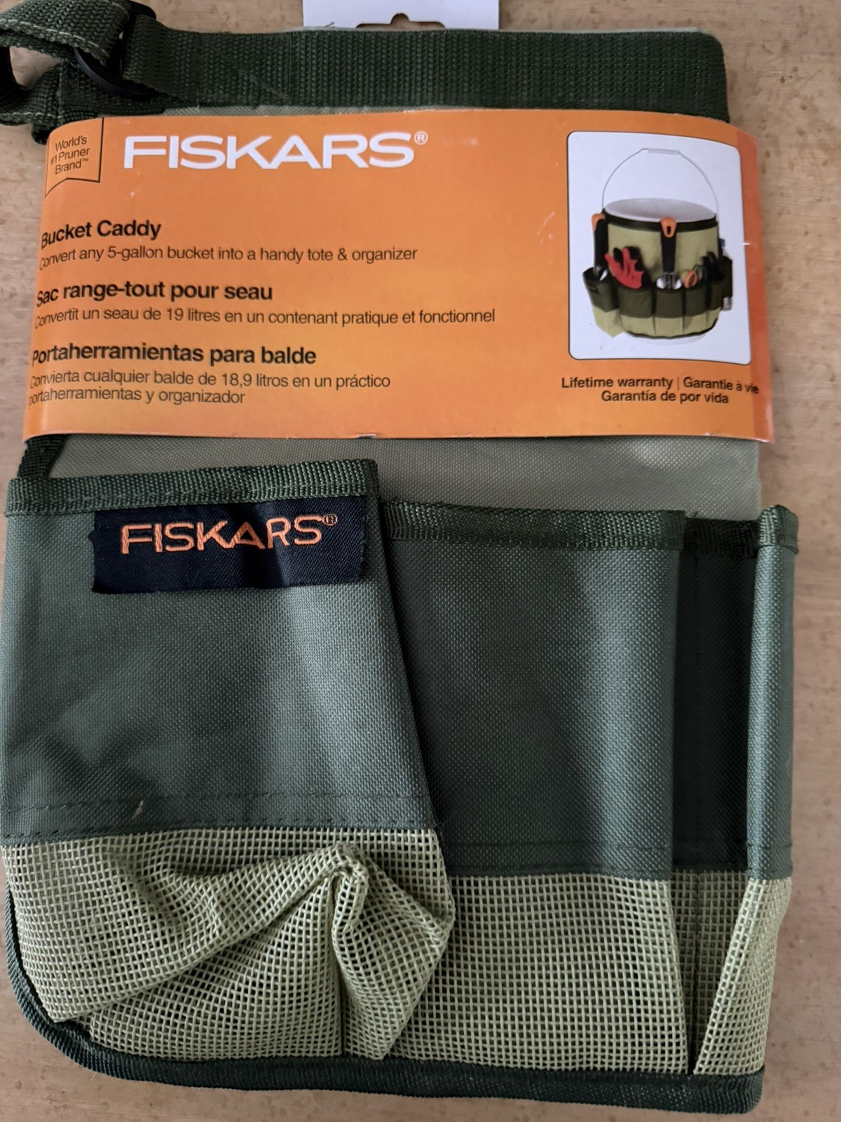 Fiskars Garden Bucket Caddy: 12.5 in. x 36 in. (Green)