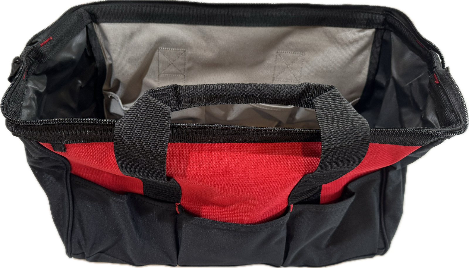 NEW Husky 18” Wide Mouth Zippered Water Resistant Tool Bag / 14 Pockets 258 028