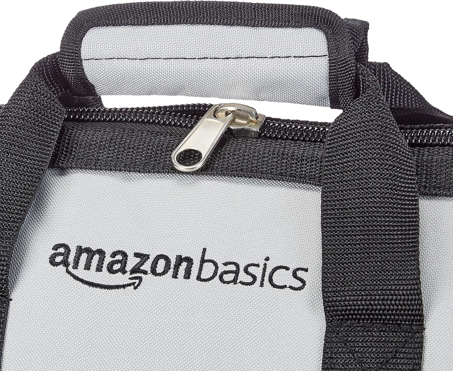 Durable 16-Inch Tool Storage Bag with Adjustable Shoulder Strap in Black & Grey